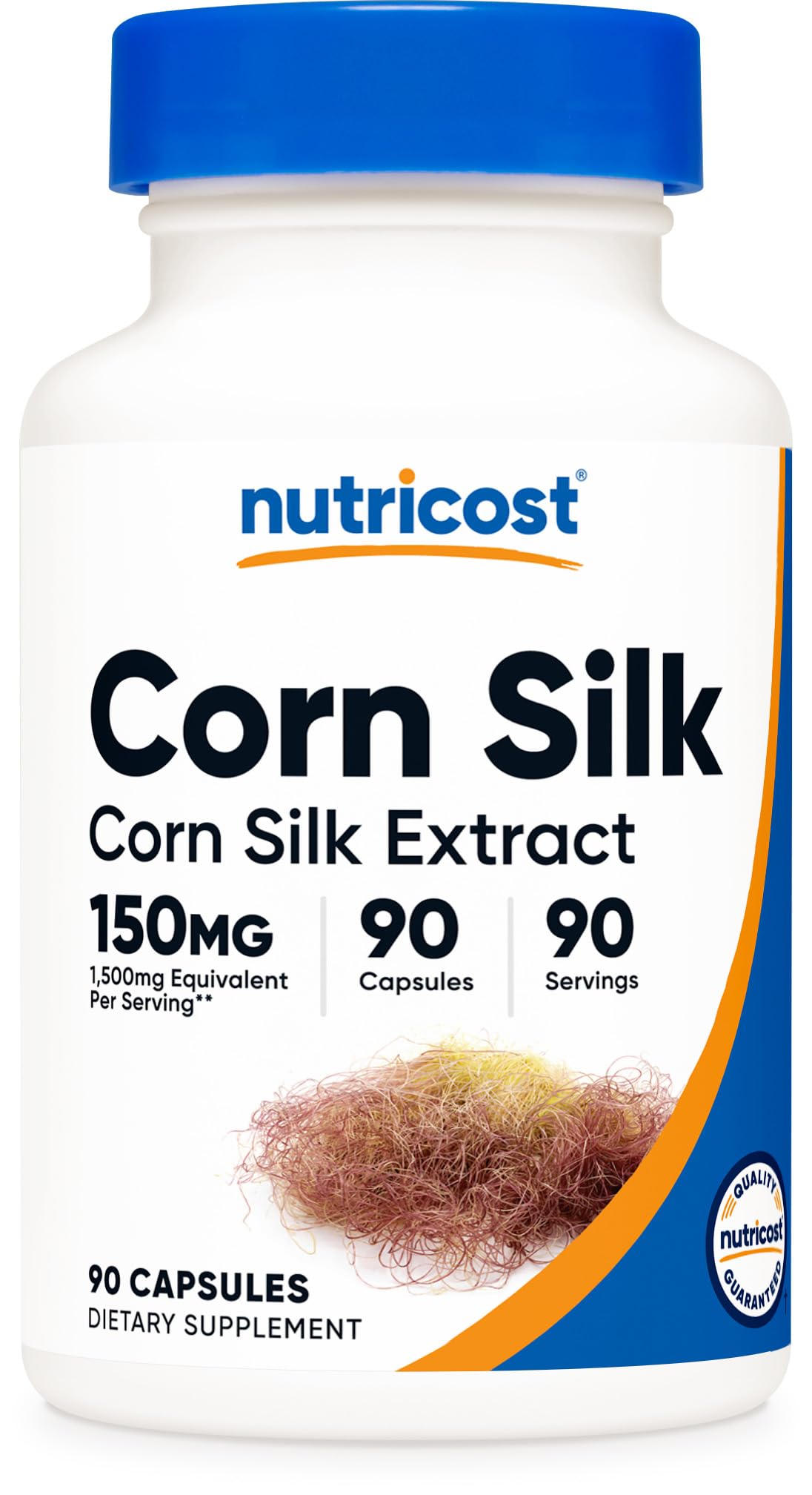 Nutricost Corn Silk Extract 150mg 90 Capsules front view
