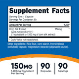 Nutricost Corn Silk Extract 150mg bottle side view