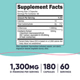 Nutricost Cranberry D-Mannose 180 Capsules side view