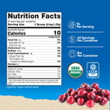 Nutricost Cranberry Extract Powder side view with serving scoop