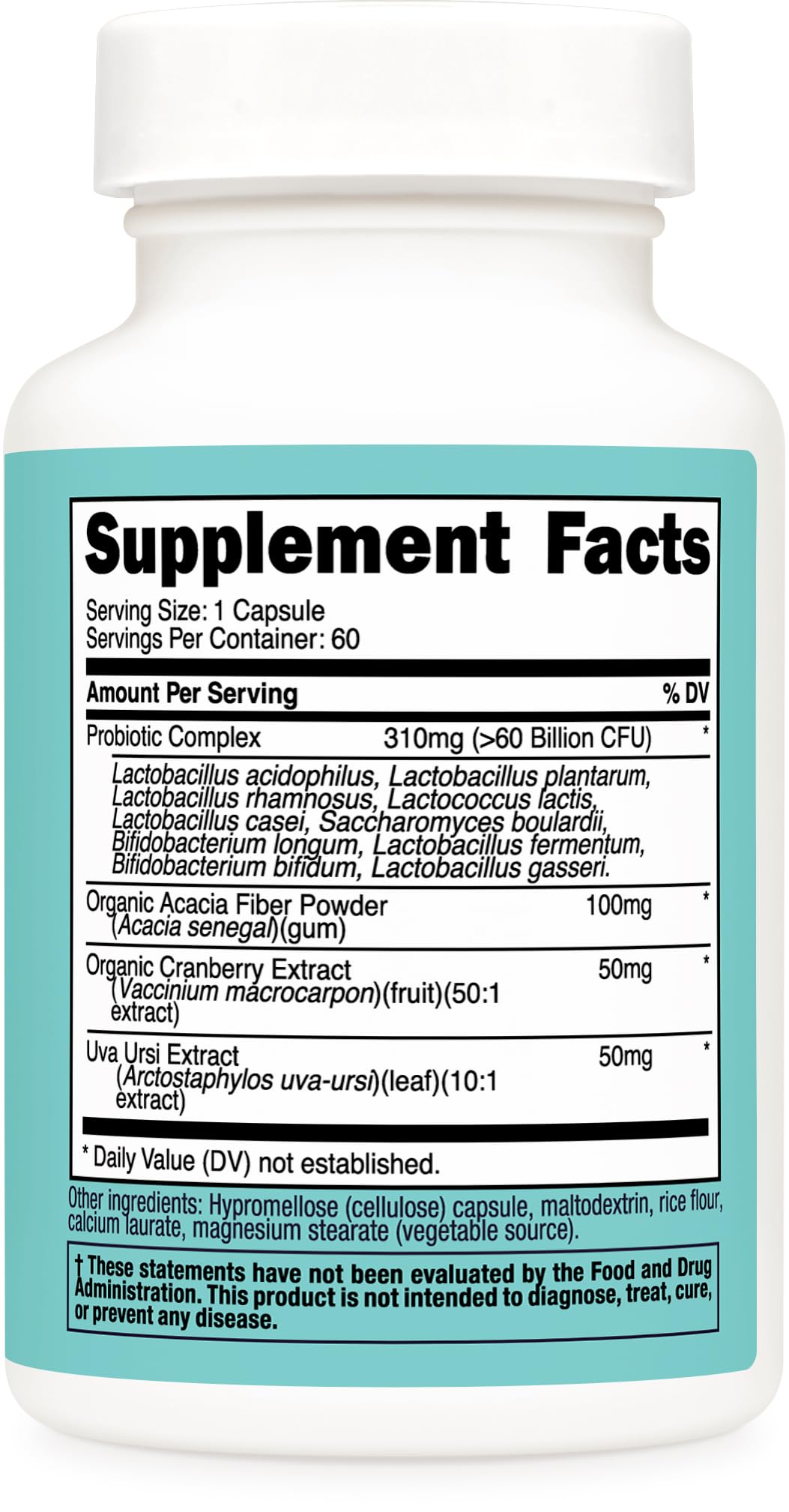 Nutricost Cranberry Probiotic Complex bottle with a measuring spoon