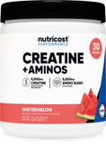 Nutricost Creatine + Aminos Watermelon flavour front view