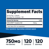 Nutricost Creatine HCl bottle side view with label