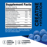 Nutricost Creatine Monohydrate 5000mg Blue Raspberry nutritional information