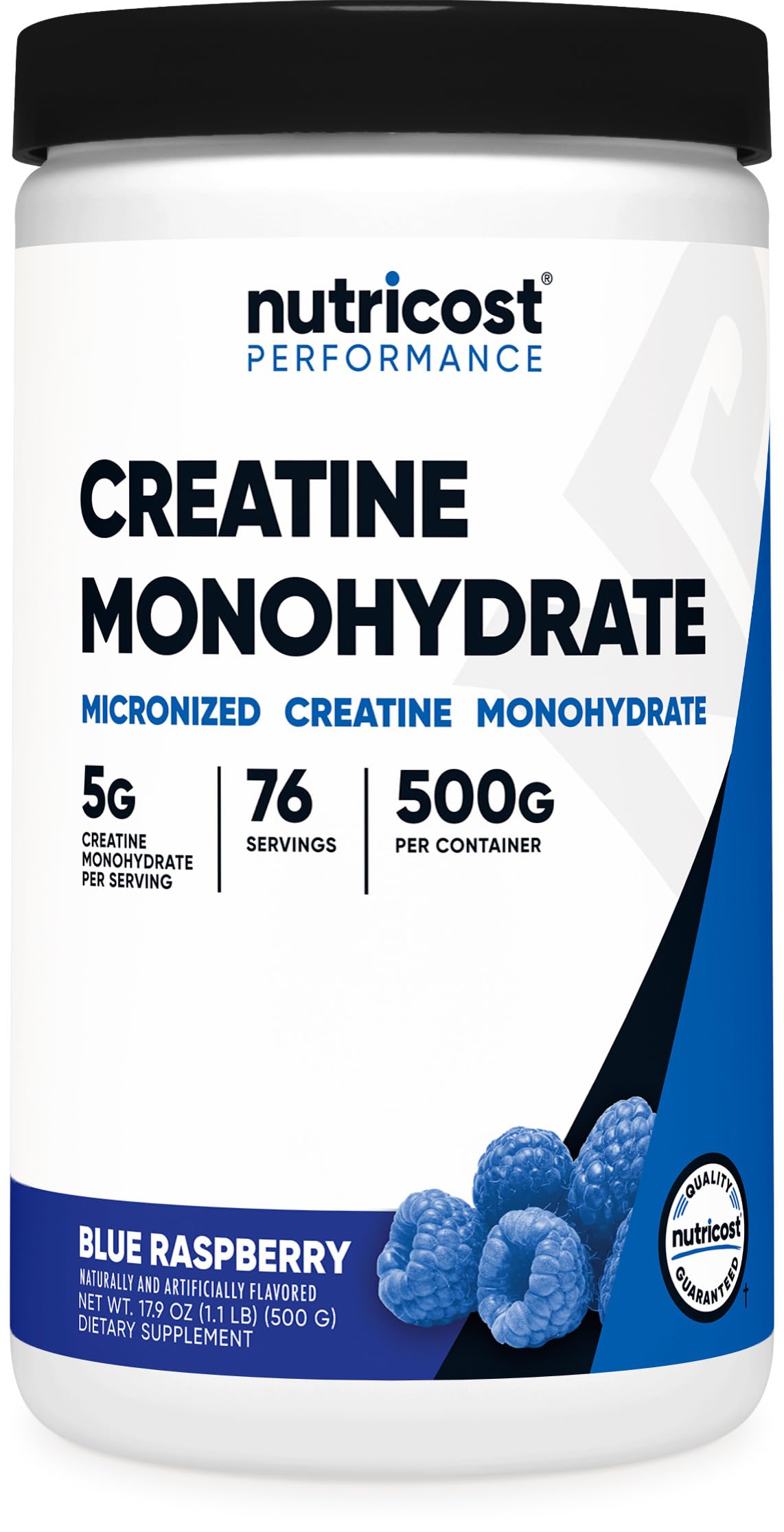 Nutricost Creatine Monohydrate 500G front view with packaging