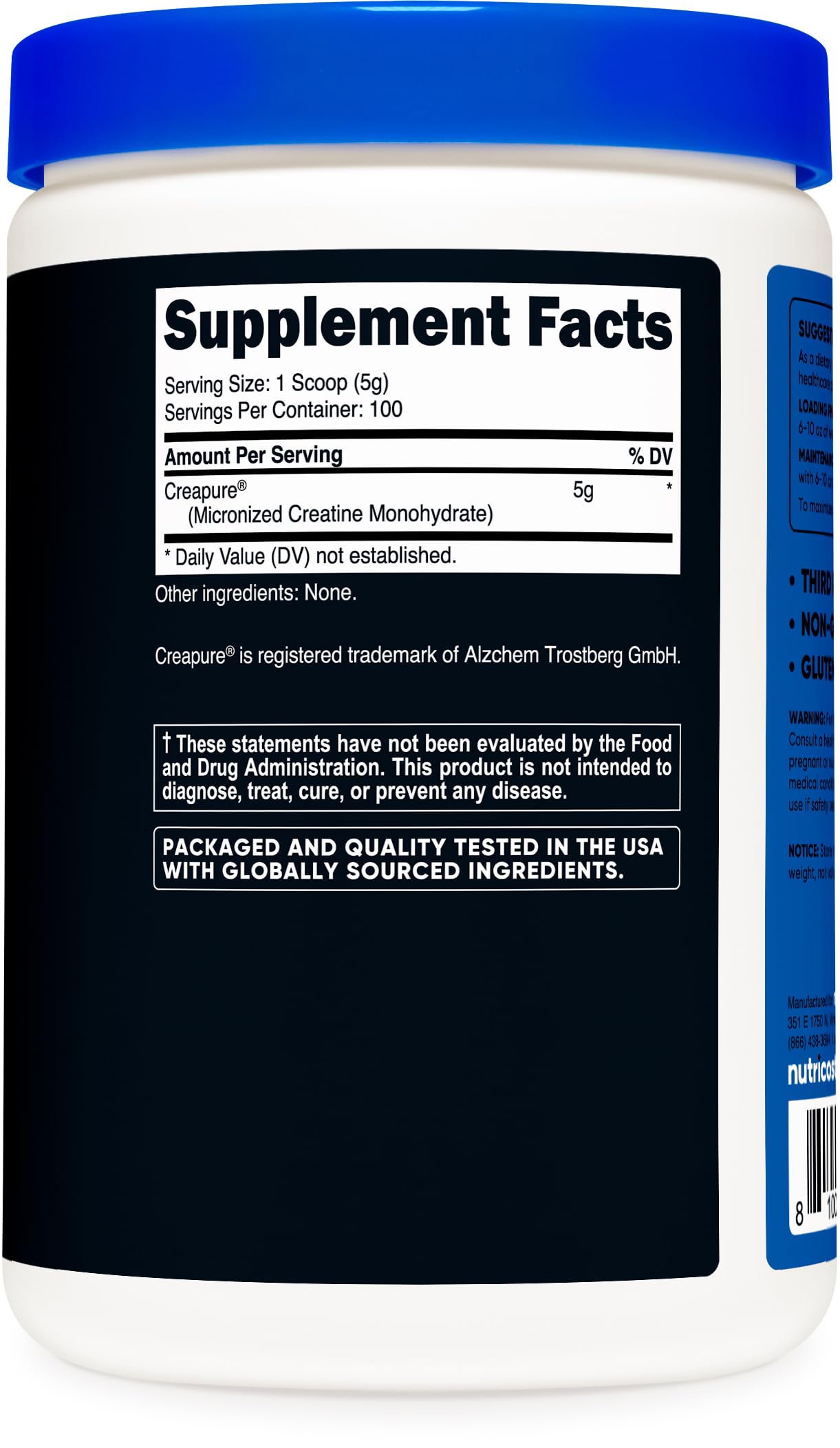 Nutricost Creatine Monohydrate 500g lifestyle scene with shaker