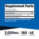 Nutricost Creatine Monohydrate bottle side view