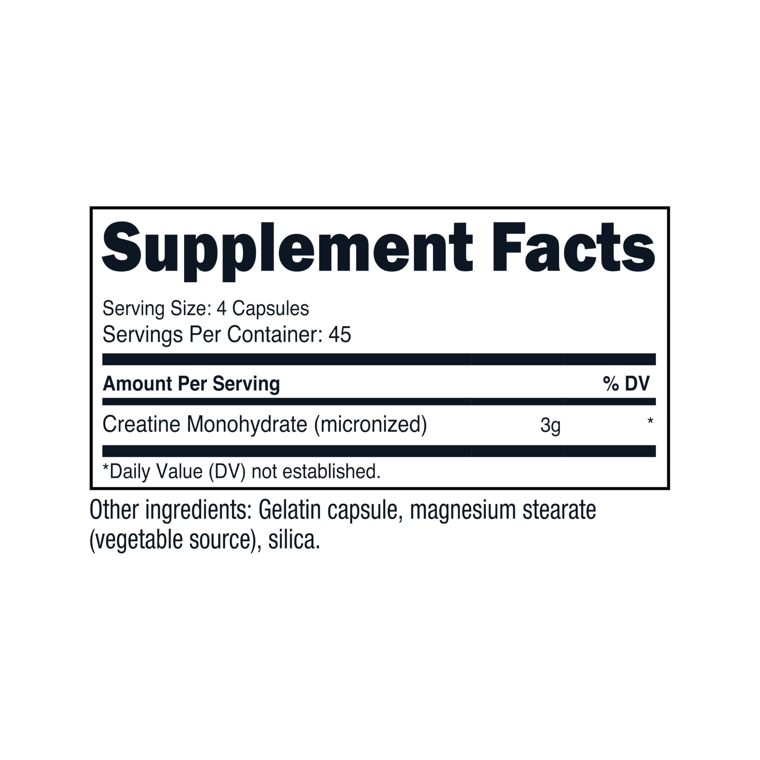 Nutricost Creatine Monohydrate capsules on a wooden table