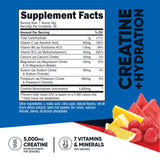 Nutricost Creatine Monohydrate fruit punch flavour label