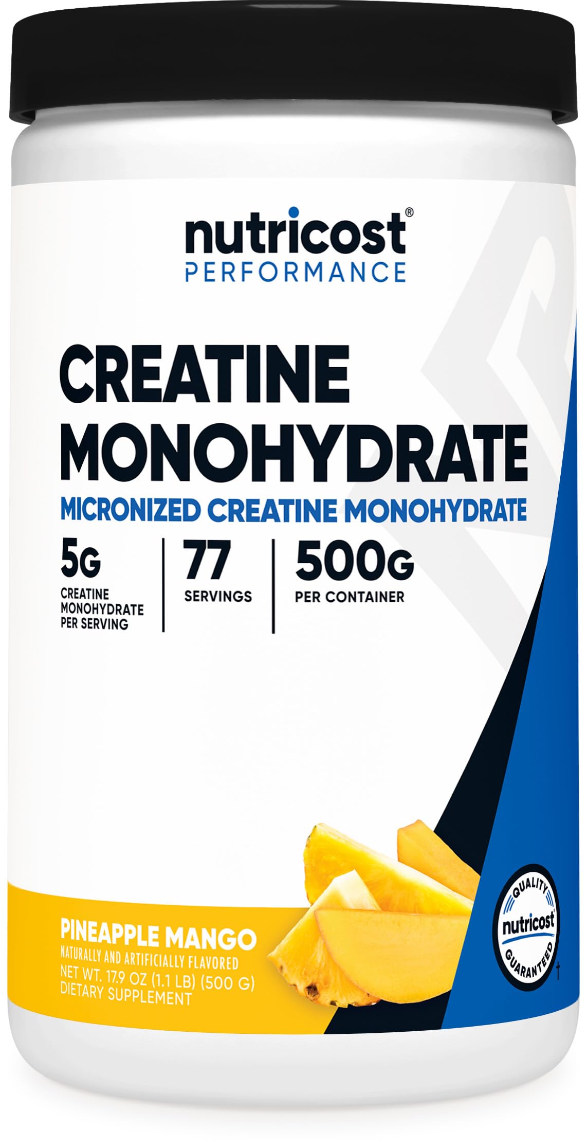Nutricost Creatine Monohydrate Pineapple Mango 500g front view