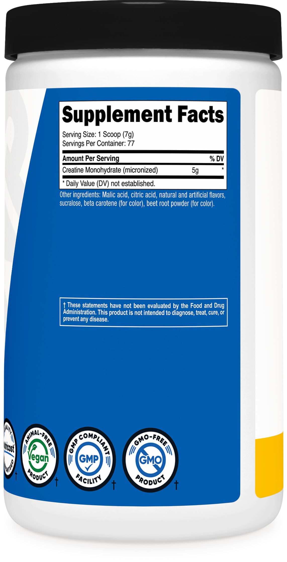 Nutricost Creatine Monohydrate Pineapple Mango 500g packaging