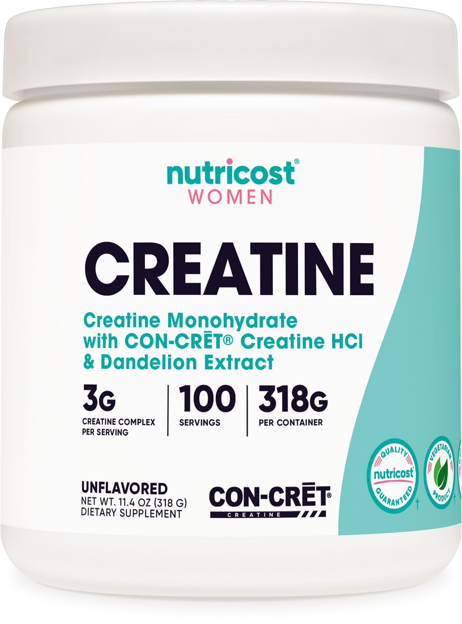 Nutricost Creatine Monohydrate Powder 100 Servings front view