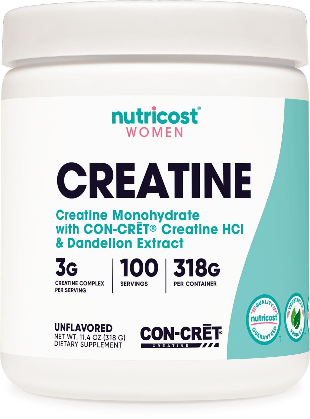 Nutricost Creatine Monohydrate Powder 100 Servings front view