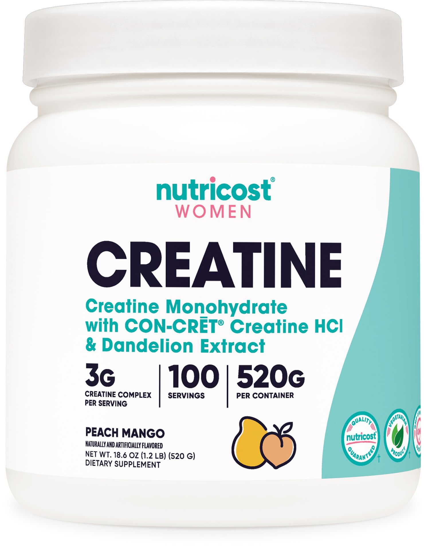 Nutricost Creatine Monohydrate Powder 520g front view