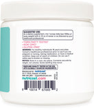Nutricost Creatine Monohydrate Powder back view with nutritional information