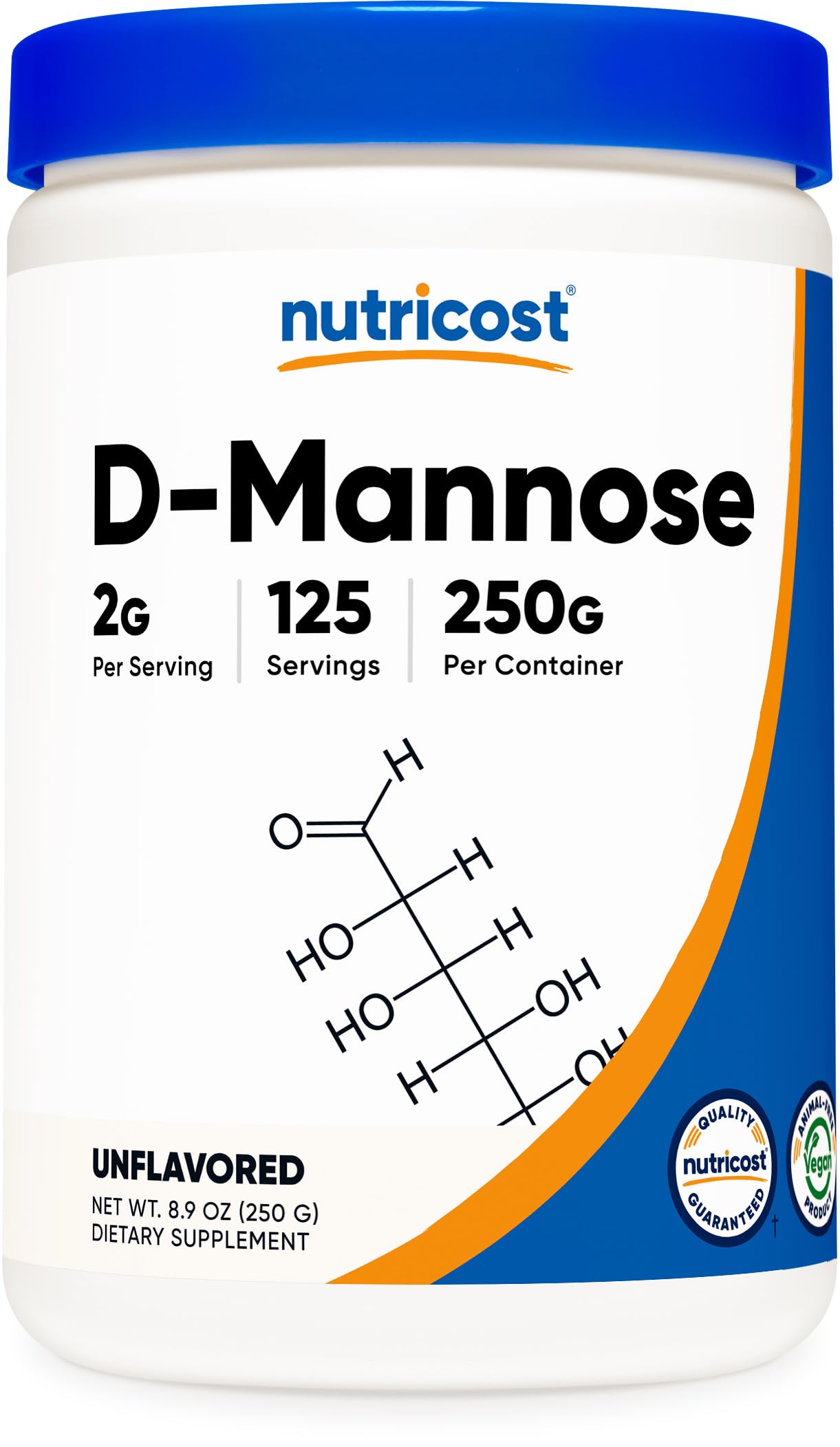 Nutricost D-Mannose Powder 250g front view