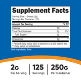 Nutricost D-Mannose Powder 250g packaging