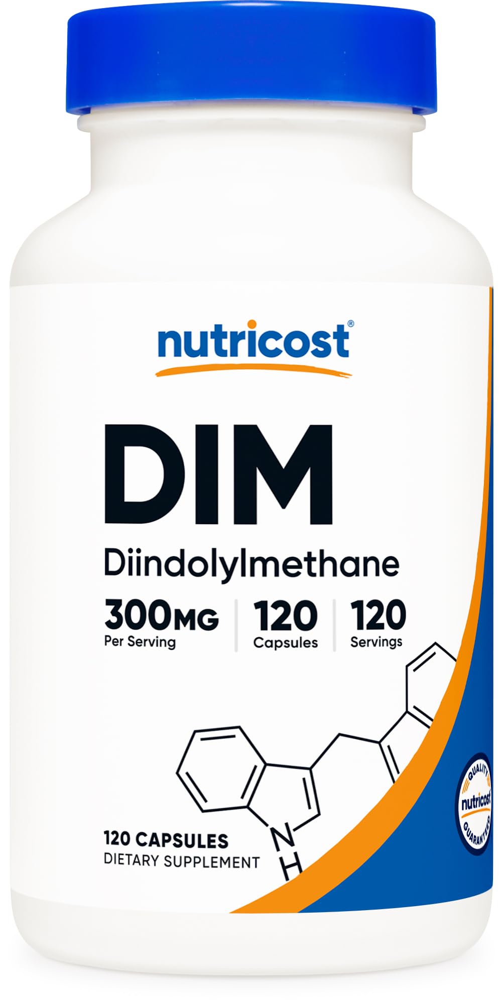 Nutricost Diindolylmethane (DIM) 300mg 120 Vegetarian Capsules front view