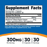 Nutricost DIM capsules close-up showing easy-to-swallow design