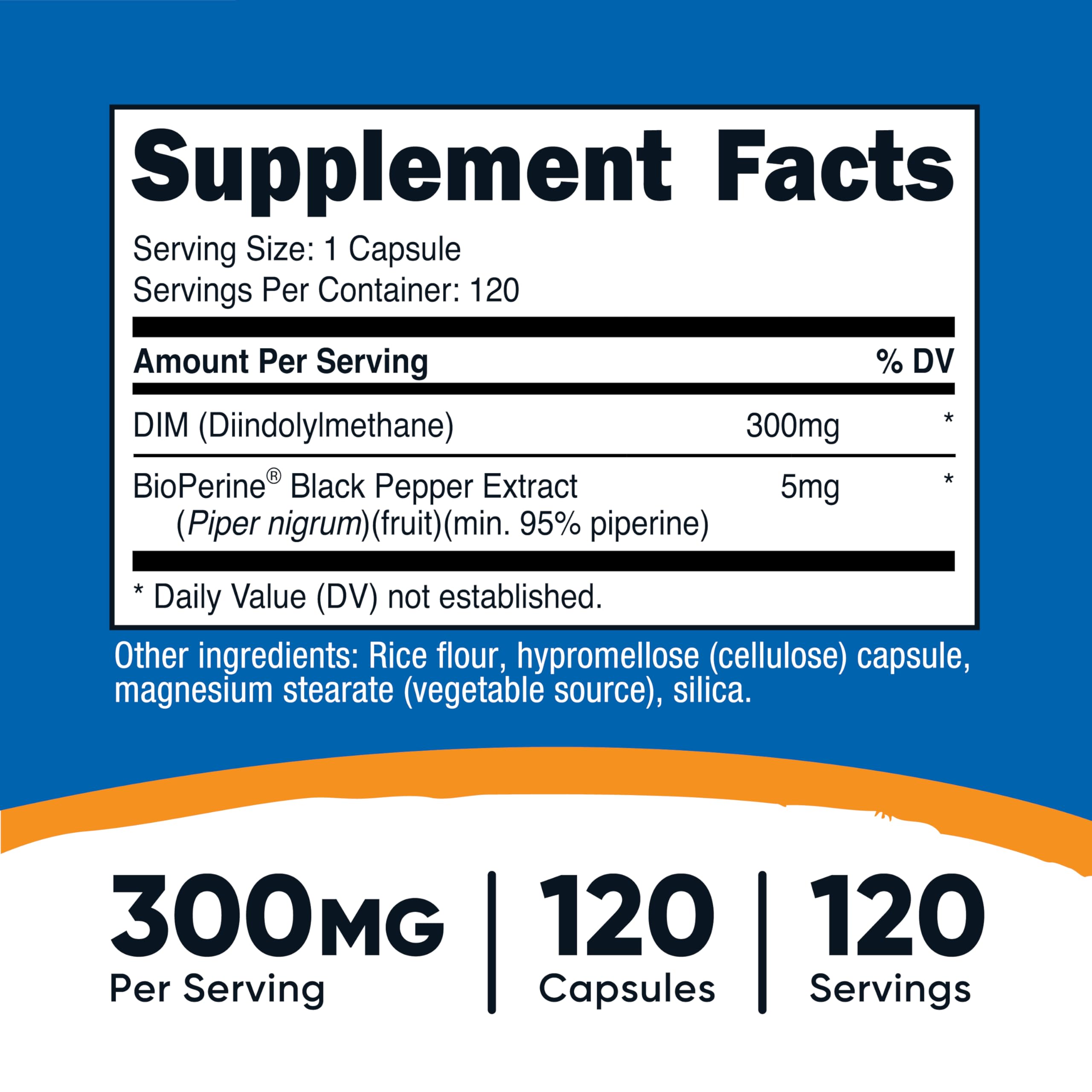 Nutricost DIM supplement bottle with label