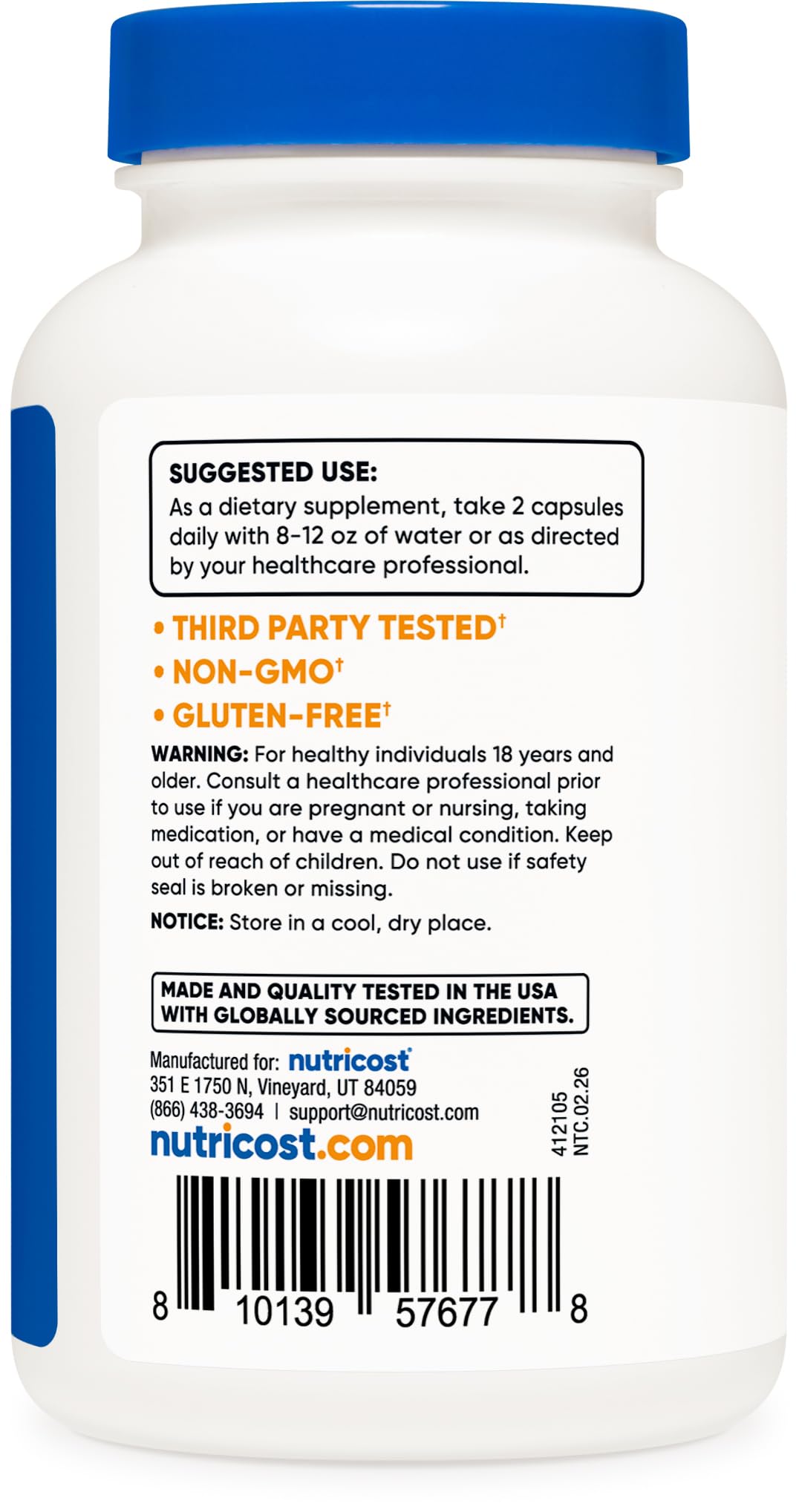 Nutricost Diosmin with Hesperidin 1000mg serving size