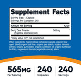 Nutricost Dong Quai Capsules showing the capsule contents