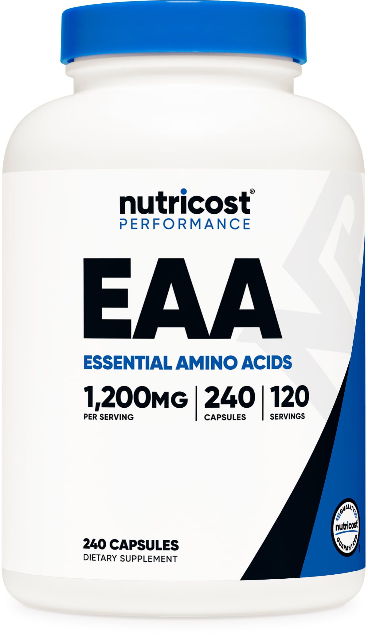 Nutricost EAA Capsules 1200mg bottle front view