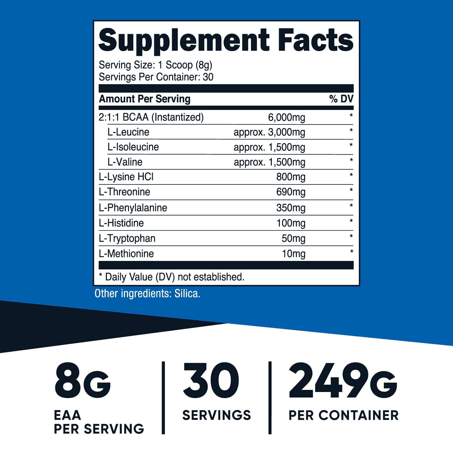 Nutricost EAA Powder container side view