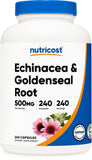 Nutricost Echinacea and Goldenseal Root Supplement bottle front view