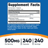 Nutricost Echinacea and Goldenseal Root Supplement capsules close-up