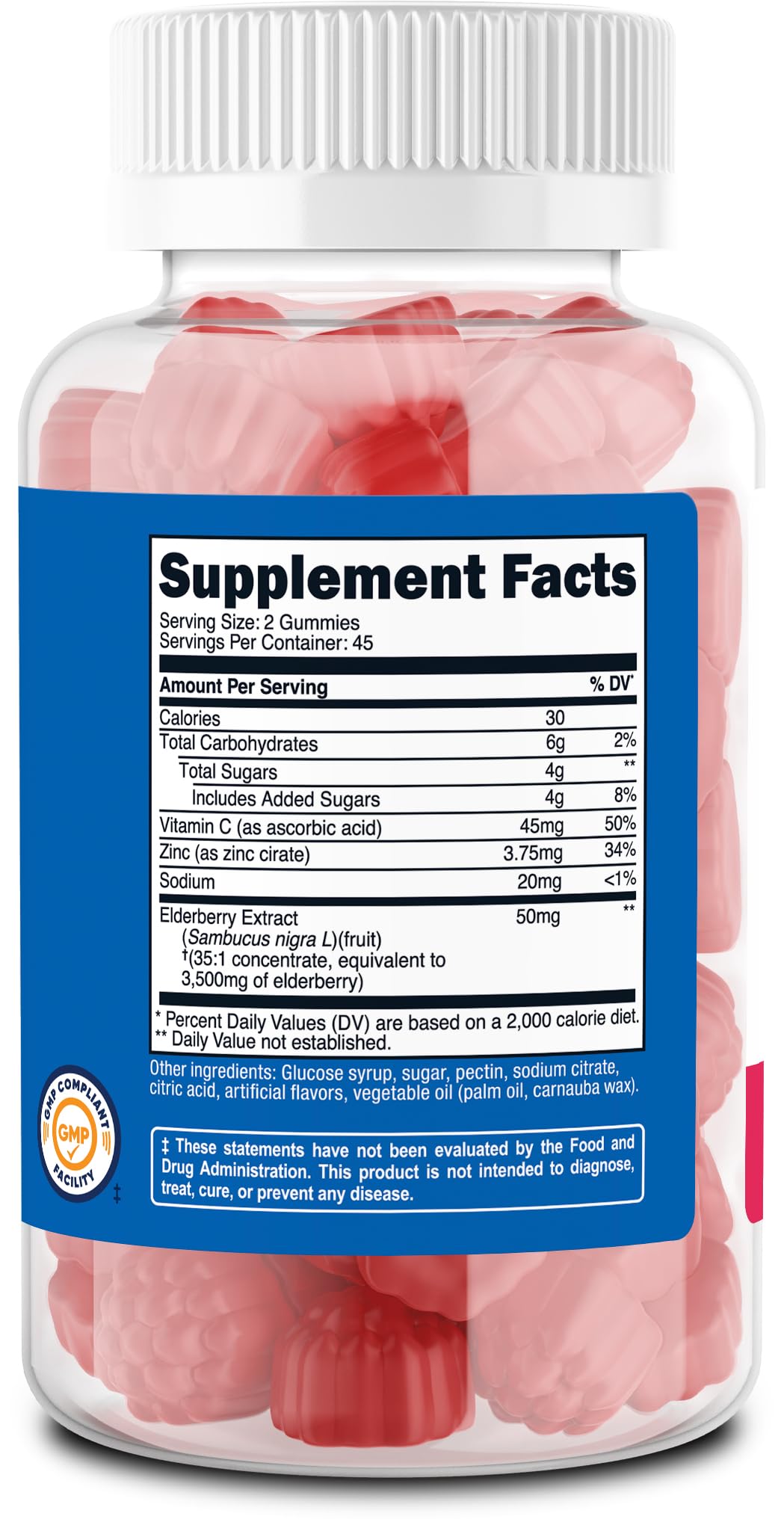 Nutricost Elderberry Gummies bottle side view