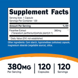Nutricost Feverfew Supplement 380mg capsule close-up