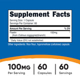 Nutricost Fisetin Capsules 100mg side view with label