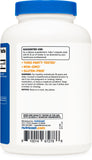 Nutricost GABA supplement back view with nutritional information