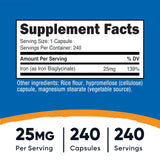 Nutricost Gentle Iron Bisglycinate supplement bottle side view