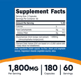 Nutricost Glucomannan Capsules side view showing label