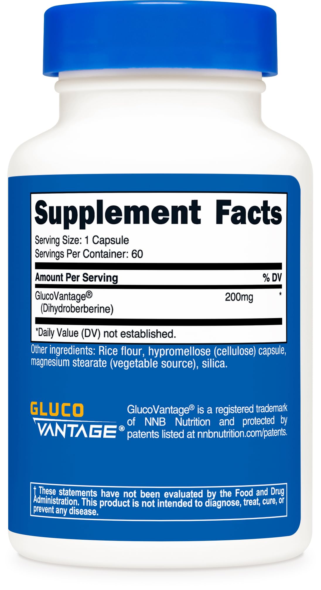 Nutricost GlucoVantage Dihydroberberine Capsules open bottle with capsules
