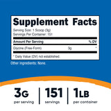 Nutricost Glycine Powder 1lb container side view