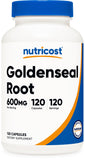 Nutricost Goldenseal Root 600mg Capsules front view
