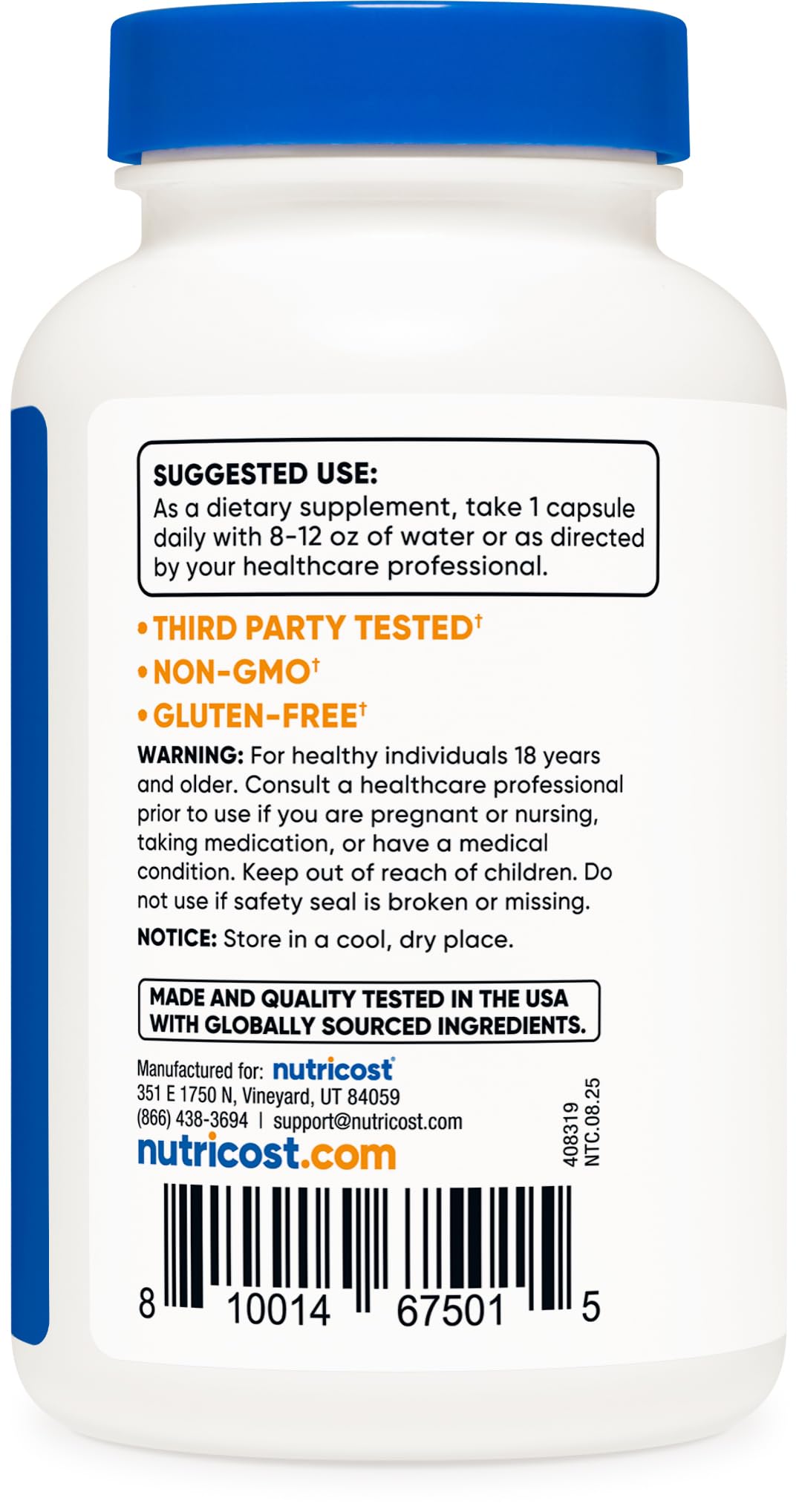 Nutricost Goldenseal Root 600mg Capsules on a wooden table