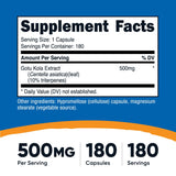 Nutricost Gotu Kola Capsules side view showing capsule details