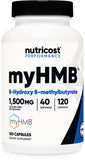 Nutricost HMB Calcium Capsules 120 count front view
