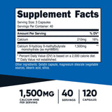 Nutricost HMB Calcium Capsules bottle side view