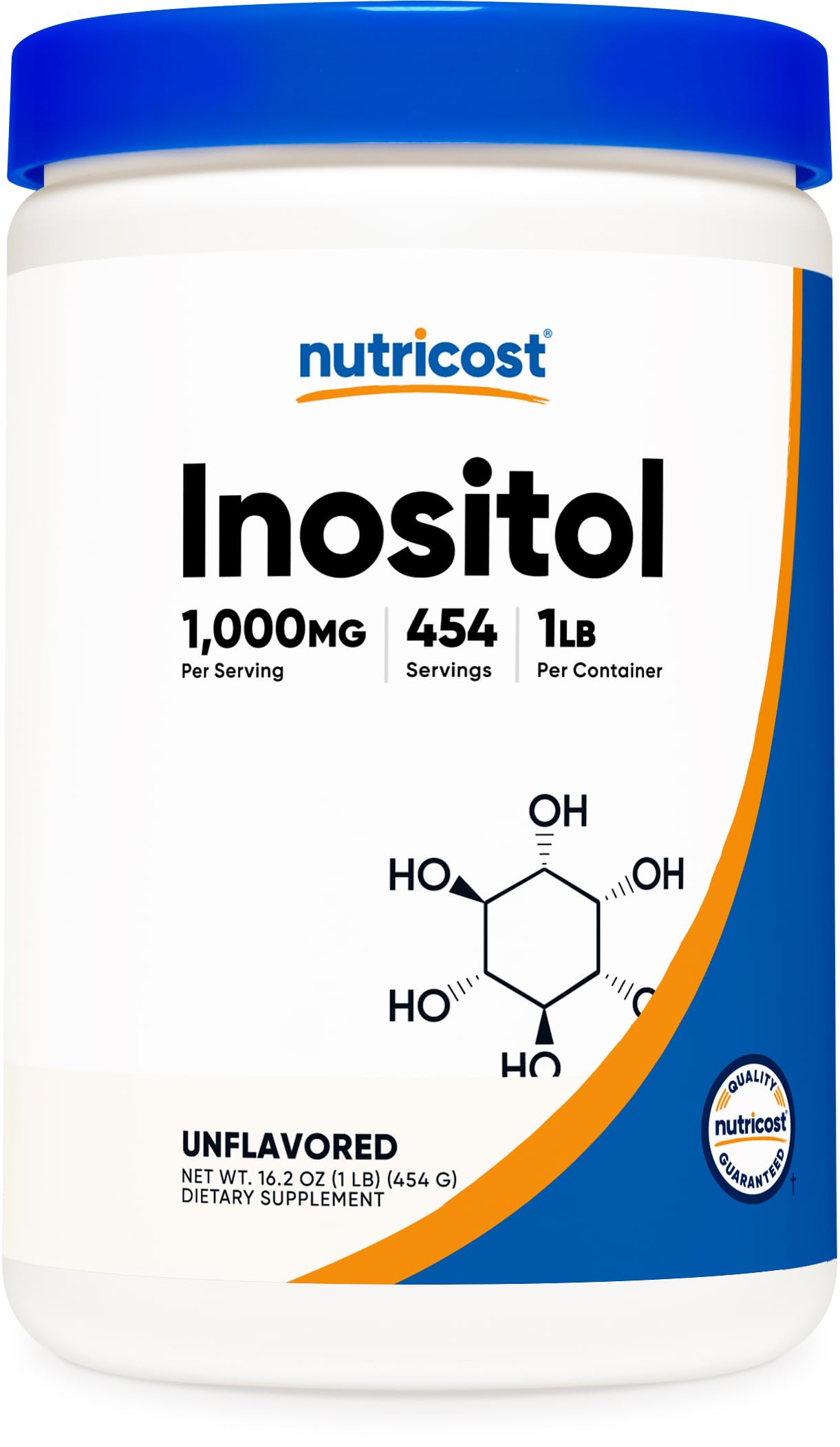Nutricost Inositol Powder 454g front view with packaging