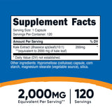 Nutricost Kale Extract Capsules 200mg bottle with label