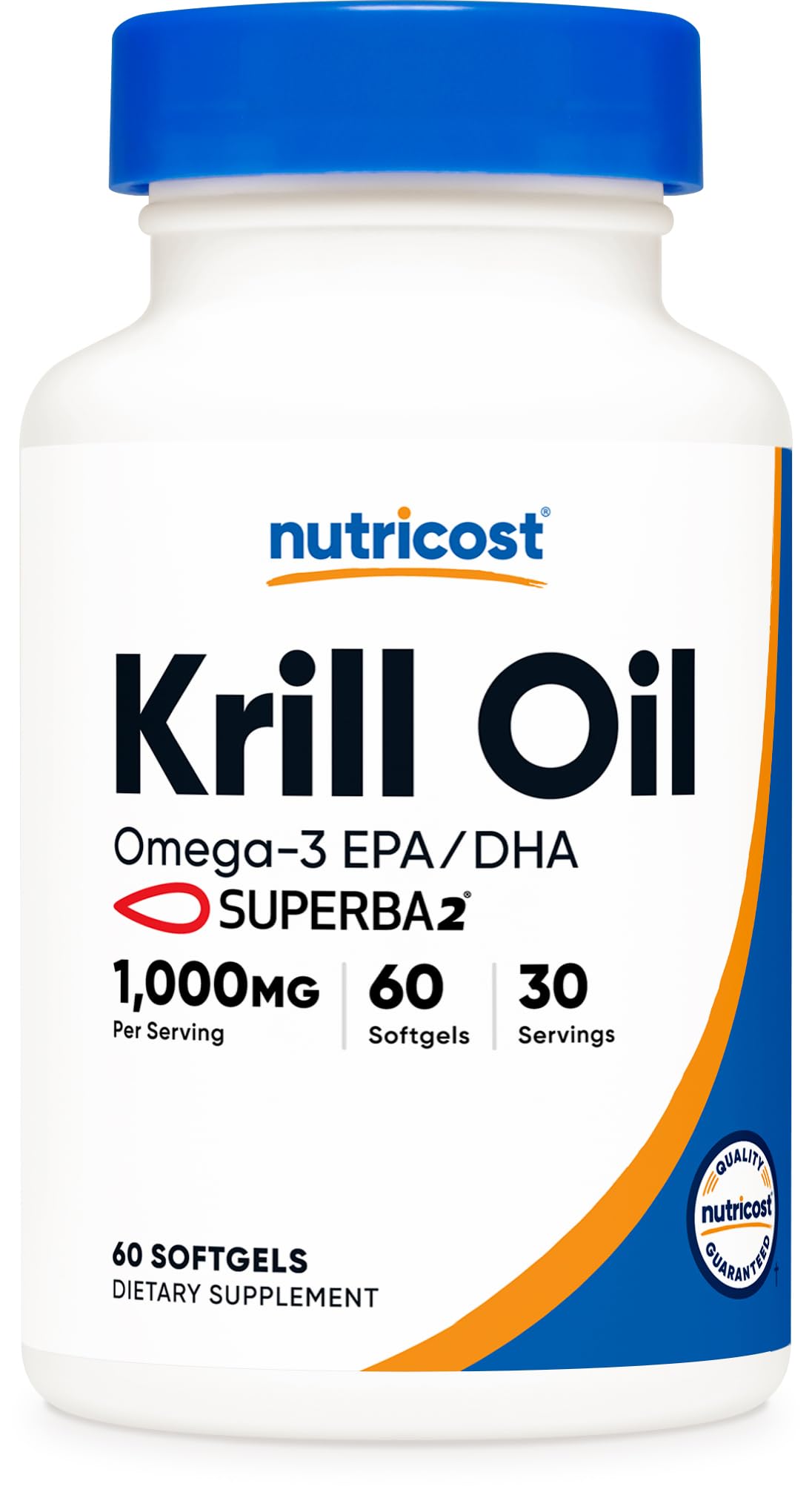 Nutricost Krill Oil Softgels 1000mg front view