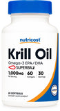 Nutricost Krill Oil Softgels 1000mg front view