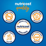Nutricost L-Arginine 500mg capsules with a measuring spoon