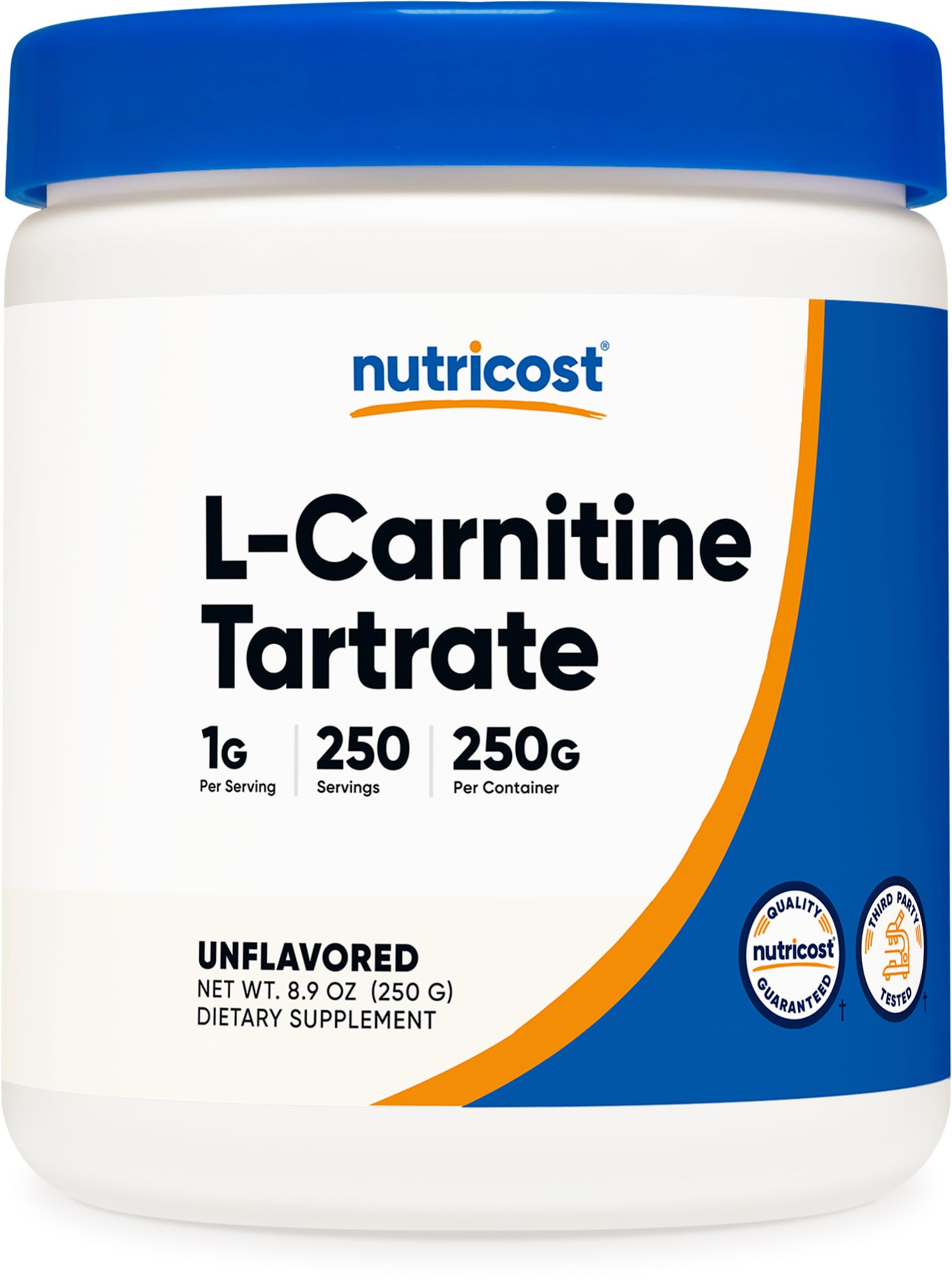Nutricost L-Carnitine Tartrate Powder 250g front view