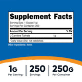 Nutricost L-Carnitine Tartrate Powder 250g side view